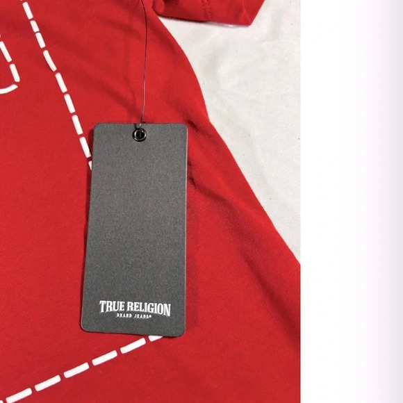 True Religion Puff Stitch crew neck Tee Men’s Short Sleeve T-shirt Sz M - Picture 3 of 6